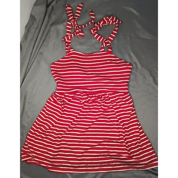 Isabel Maternity Tie Strap Tank Top Red Striped - Picture 3 of 9